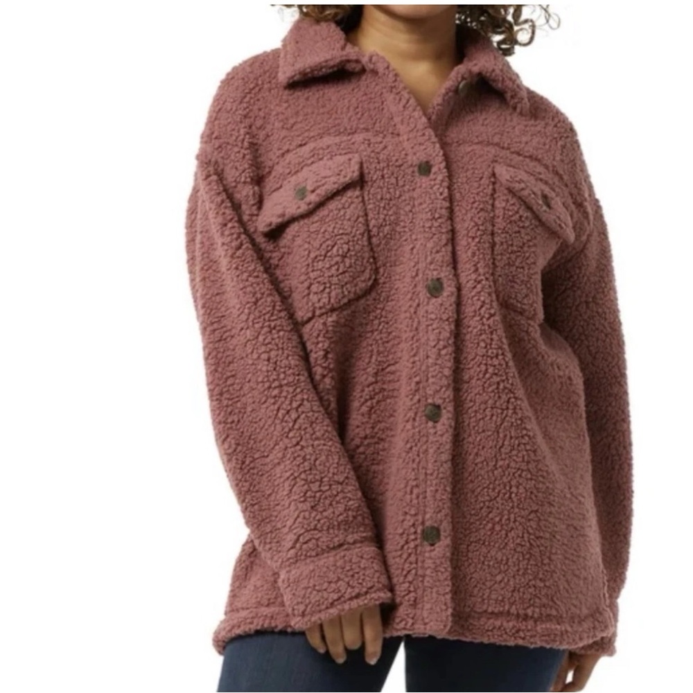 32 Degrees Women's Teddy Jacket in Mauve